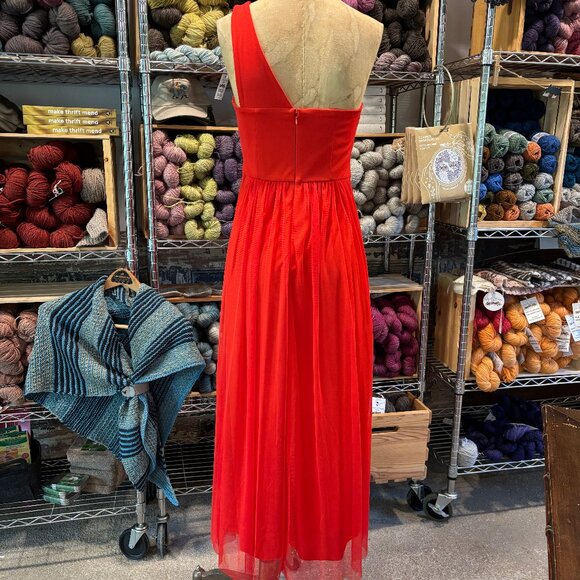 Max & Cleo Size 4 Red Cocktail Dress - Picture 6 of 7